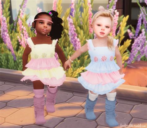 The Sims 4 Toddler Lookbook Dress By Kadilenia Link Needs