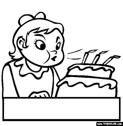 2 using a candle snuffer. Birthday Online Coloring Pages | Page 1