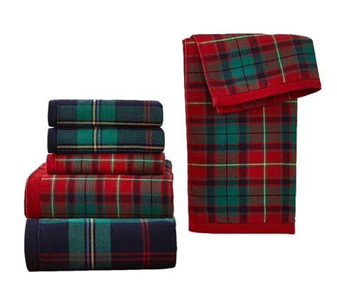 Shop for christmas bath towels at bed bath & beyond. Christmas Plaid Bath Towel Set | Bath towel sets, Towel ...