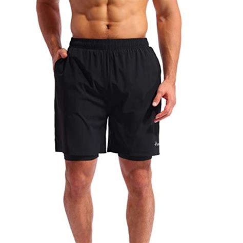 pudolla men s 2 in 1 running shorts quick dry athletic workout shorts for men athlete workout