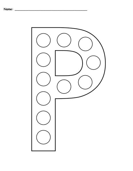 Letter P Do A Dot Printables Uppercase And Lowercase Supplyme