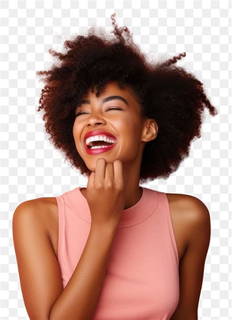 Png Laughing Young Black Woman Free Png Rawpixel