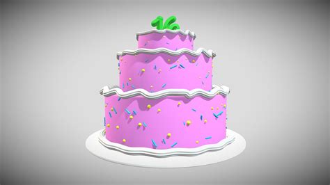 Birthday Cake Download Free 3d Model By Sinaybarad [5e19fc8] Sketchfab