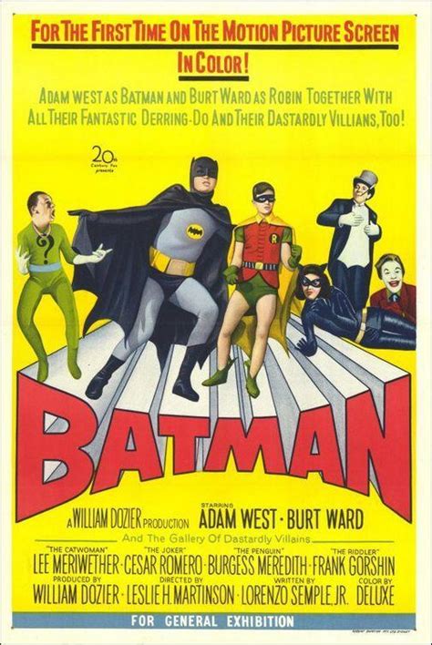 For the 1966 adam west series of the same name. Batman (1966) - FilmAffinity