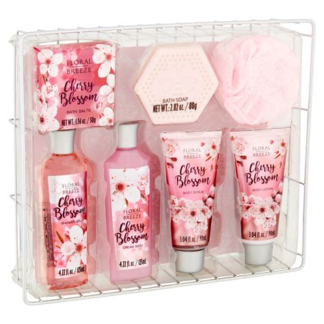 Clean up your little bee with these organic washcloths from burt's bees baby. Floral Breeze Cherry Blossom Bath Set, 8 pieces - Walmart ...