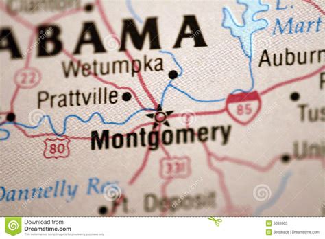 Map Of Montgomery Alabama Stock Image Image Of Montgomery