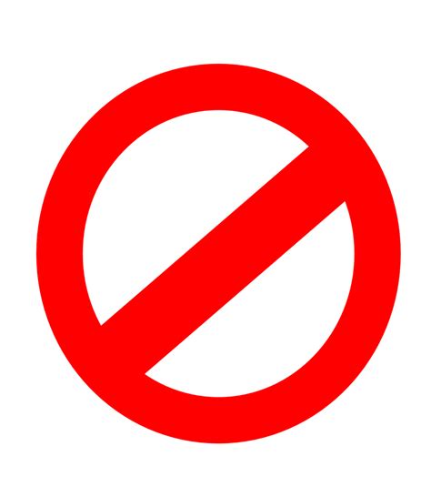 No Symbol Clip Art No Smoking Png Download 9581105 Free