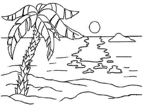 Image result for tropical island outline (With images) | Beach coloring pages, Tree coloring ...