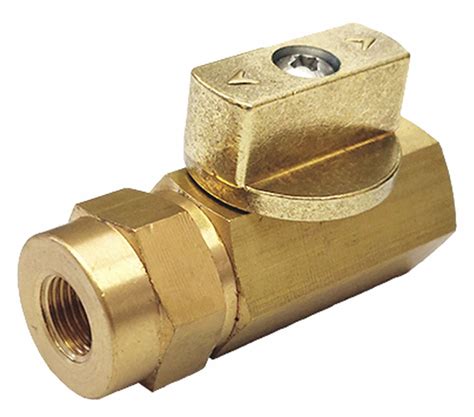Grainger Approved Ball Valve Brass Inline 2 Piece Pipe Size 14 In