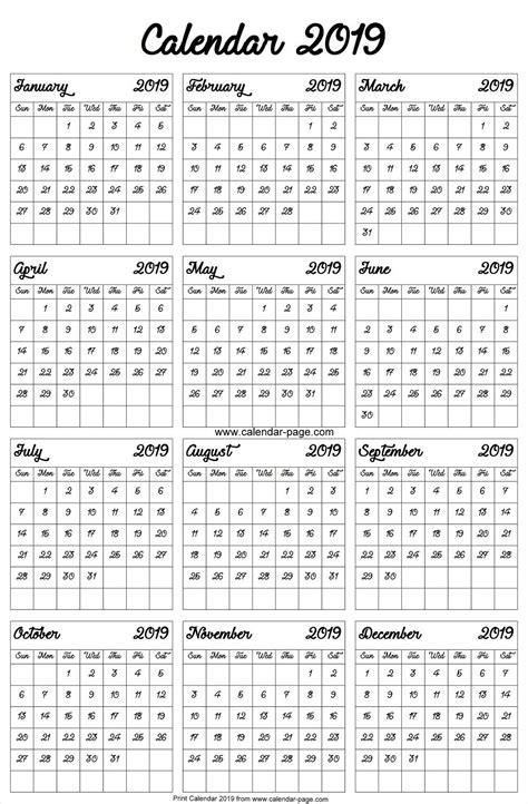 2019 Printable Calendar On We Heart It Calendar Template 2019 Images