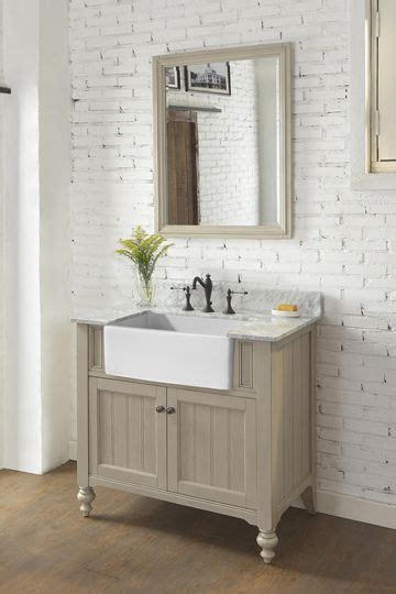 Bathroom vanities are the furnishing underdogs ranked the lowest priority over the tub, wallpaper, and mirror. Farmhouse style vanity from Fairmont Designs | Shop ...