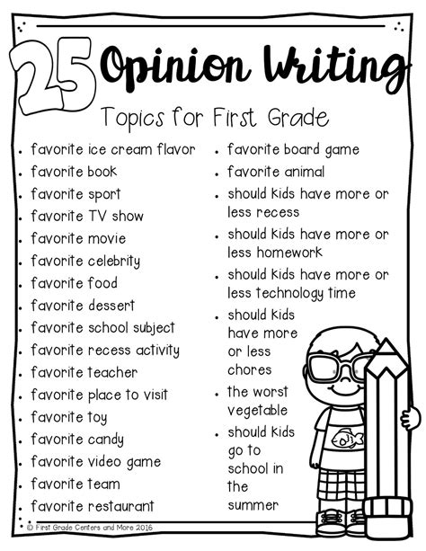 5th Grade Opinion Writing Worksheet