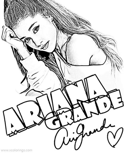 Ariana Grande With Bow Coloring Pages Xcolorings Com