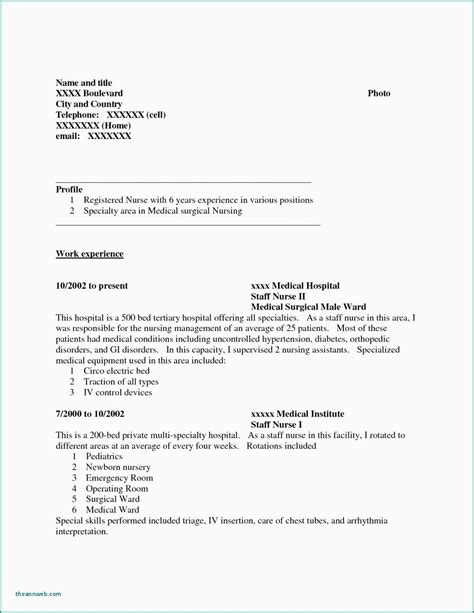 years experience resume registered nurse resume
