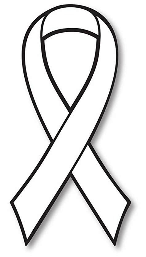 Cancer Ribbon Coloring Page