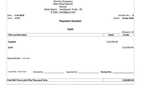 Explore Our Example Of Cheque Payment Voucher Template Financial Plan