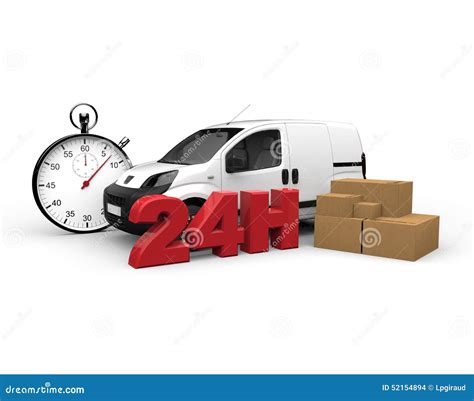 delivery in 24 hours stock illustration illustration of company 52154894
