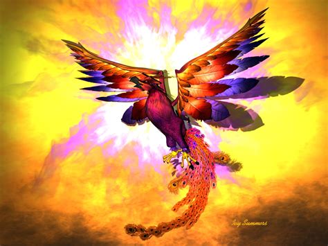 The Phoenix Rise From The Ashes 3d And 2d Art Sharecg