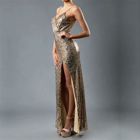 Beautiful Sequin Gold Party Dress On Luulla