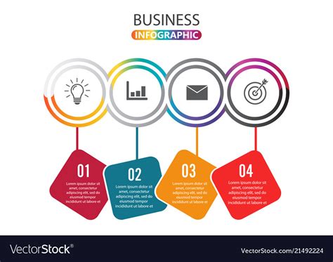 Four Steps Infographics Can A Strategy Vector Image