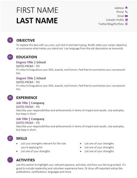 Vitae cv example for school. Student Resume (Modern design) | Student resume template, Cv template student, Resume template word