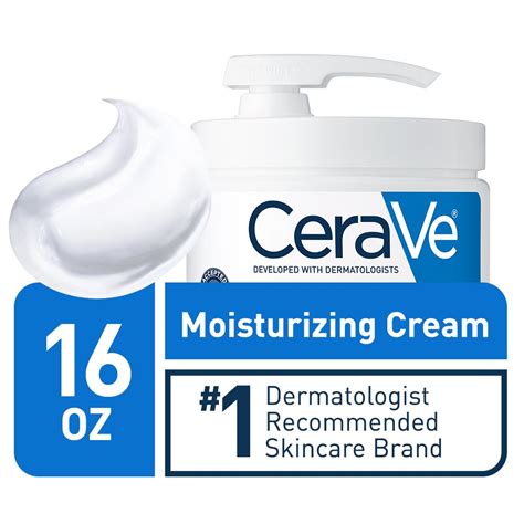 Cerave Moisturizing Cream Face And Body Moisturizer With Pump 16 Oz