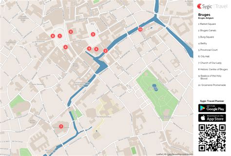 Map Of Central Bruges