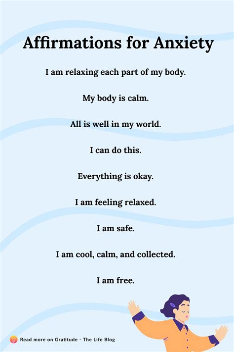 Self Affirmations For Anxiety