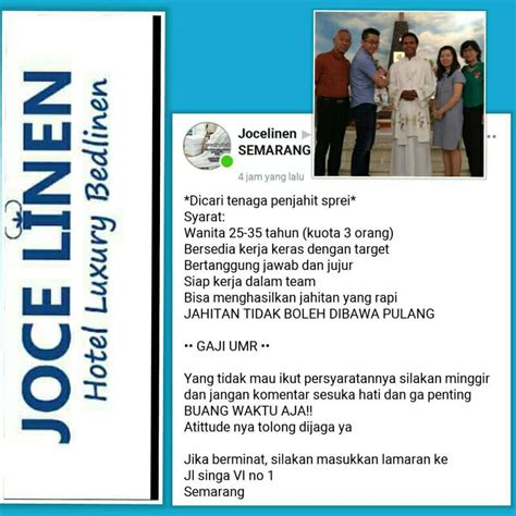 Pionir istilah loker identik dengan . Lowongan Kerja Semarang Terbaru | JOCELINEN Konveksi Sprei ...