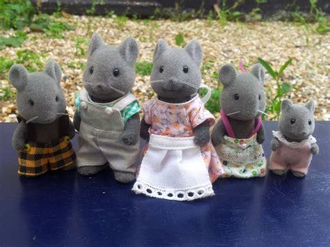 Thistlethorn Mouse Family Vintage 1980's Sylvanian