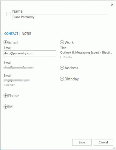 Tip 1084 Add To Contacts In Outlook 2013 Outlook Tips