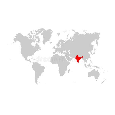 India On World Map Stock Illustration Illustration Of Render 163871630