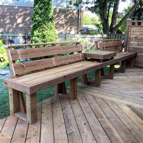 Outdoor Deck Benches With Table