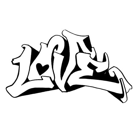 Een graffiti kleurplaat printen → Leuk voor kids
