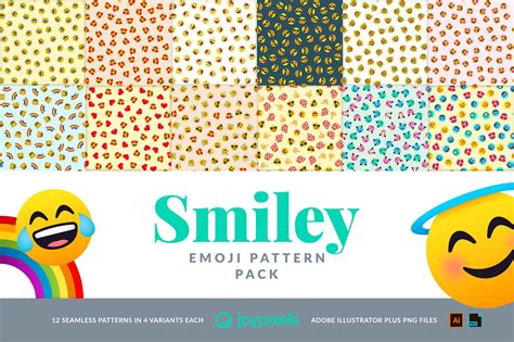 Smiley Emoji Patterns By Joypixels Graphic Patterns ~ Creative Market