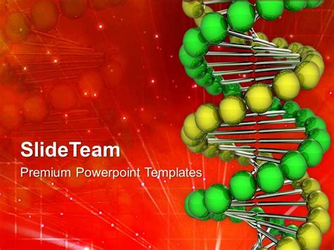 Genetic Illustration Of Dna Strand Powerpoint Templates Ppt Backgrounds