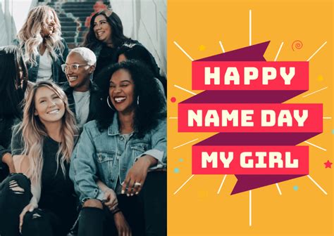 Happy Name Day My Girl Glückwunschkarten And Sprüche 🎊🙌 Echte