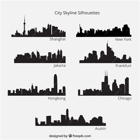 Premium Vector City Skyline Silhouettes Pack