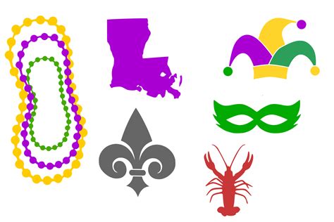 Download Mardi Gras Icons Digital SVG (Graphic) by Auntie Inappropriate Designs · Creative Fabrica