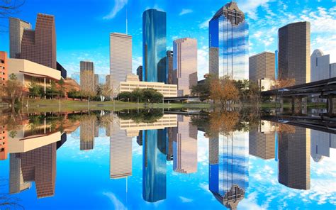 Download Texas Reflection City Man Made Houston Hd Wallpaper