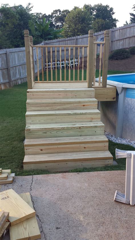 Pool Steps 4x4 Platform See The Finished One On My Other Post More Best