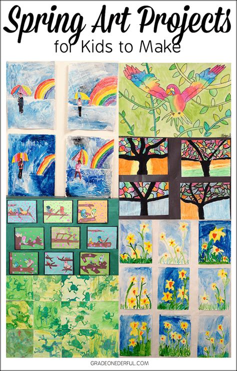 Spring is a time of birth, growth, and development for plants and animals. The Prettiest Spring Art for Kids to Make | Grade Onederful