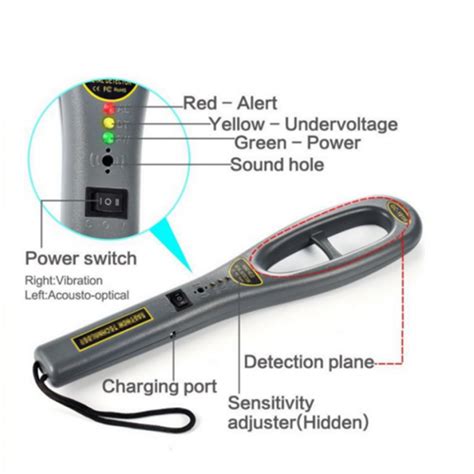 Super Security Hand Held Metal Detector Wand Esh 10 Power Switch Control