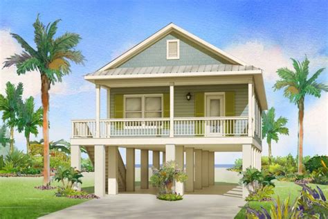 Plans for houses on stilts have a grid system of girders (beams), piers, and footings to elevate the structure of the home above the ground plane or grade. One Story Collection Modular Floorplans | Small beach ...