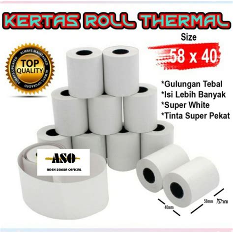 Jual Kertas Struk Thermal Edc Paper Roll Thermal Edc Thermal Printer