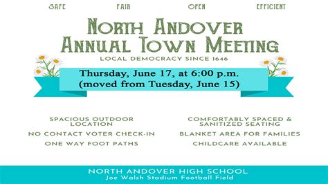 Annual Town Meeting Is Today June 17 2021 At 600 Pm Know Before