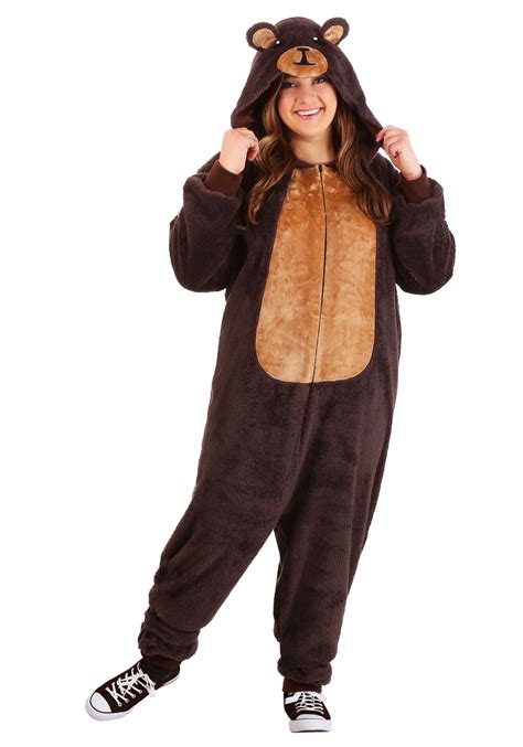 Adult Plus Size Brown Bear Onesie Plus Size Animal Costumes