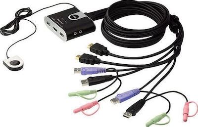If you have an external hdmi. Aten 2-Port USB HDMI/Audio Cable KVM Switch with Remote ...