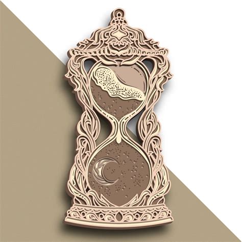 hourglass multilayer svg hourglass cut file 3d layer etsy
