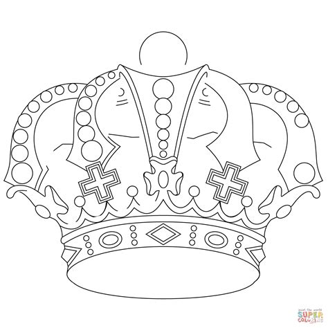 Royal Crown Coloring Page Free Printable Coloring Pages